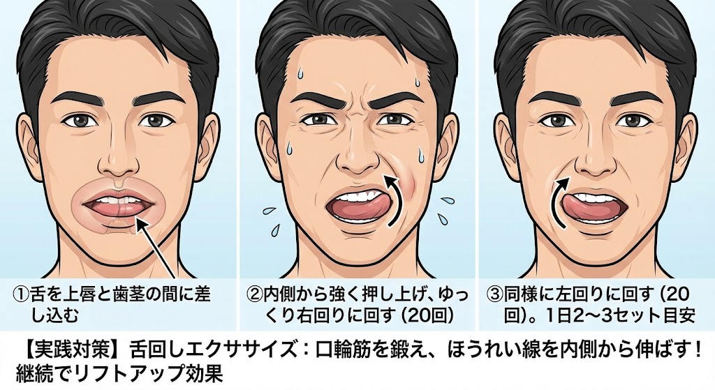 口輪筋体操の説明画像