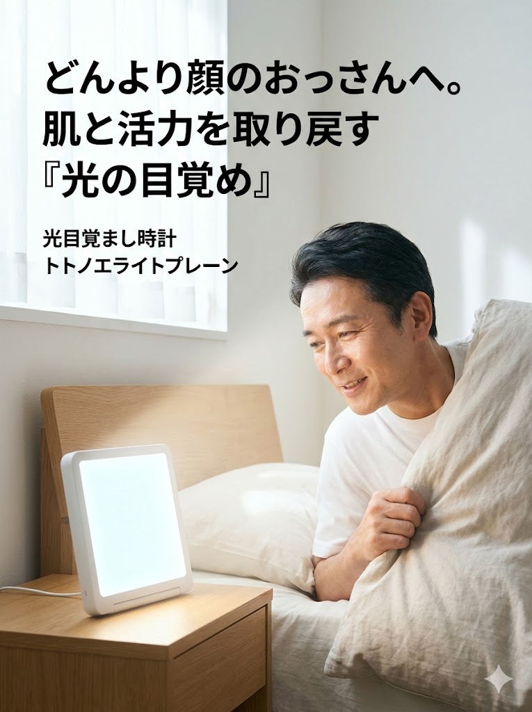 光目覚まし時計は男の肌に効果あり?睡眠リズムで変わる朝の顔